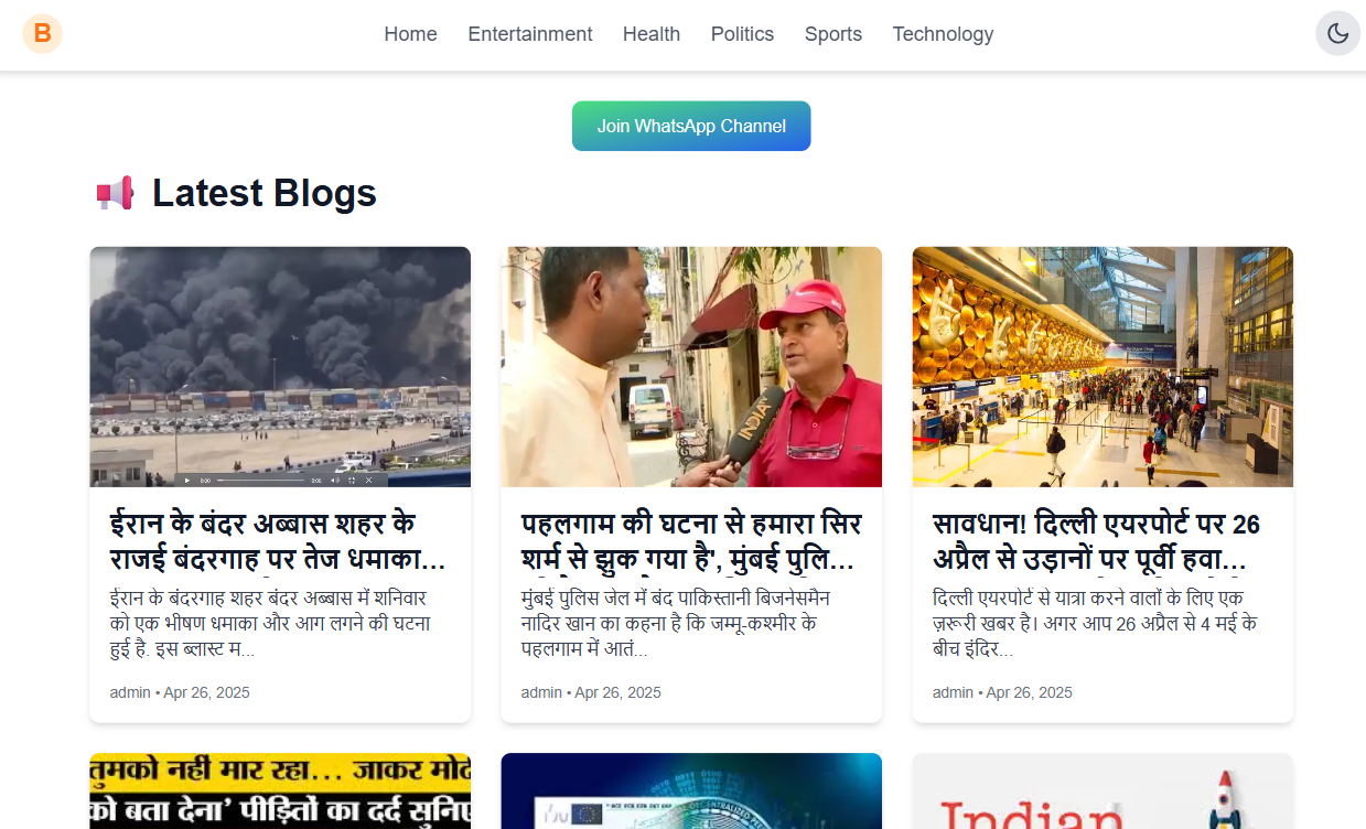 Next.js Blogging Website