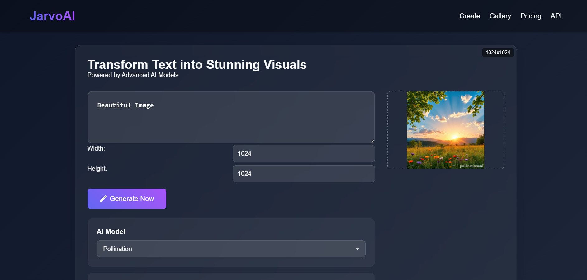 Jarvis AI Image Generator